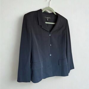 Classic Wool Silk Navy Women's Blazer 6